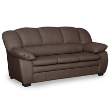 3-Sitzer-Sofa - cocoa - Echtleder Sofa Wohnlandschaft Ecksofa