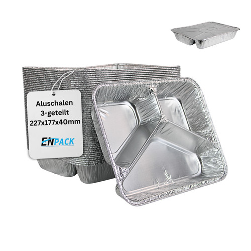 Aluschalen geteilt 960ml - aluschalen,