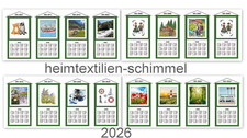 Textiler Wandkalender 2026