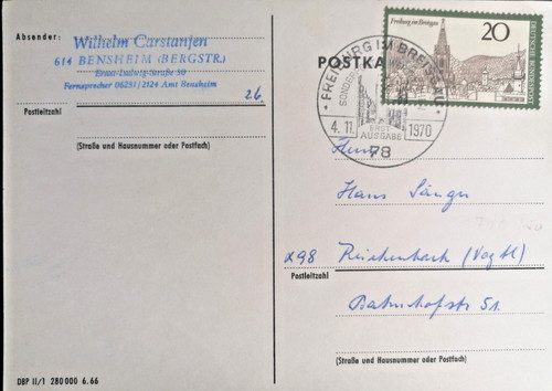 Motivkarte postkutsche - ak, –
