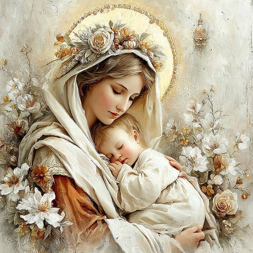 Wandbild heilige maria - wandbild,