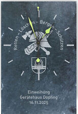 Feuerwehr Wanduhr Schiefer