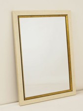 Wandspiegel Spiegel Holzrahmen Bad Flur silber goldrand 35 x 48 cm