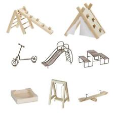 Miniatur Spielplatz Rutsche Schaukel Sandkasten 10-16 cm Zubehör Wichtel