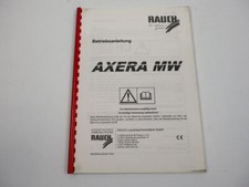 Rauch Axera MW Düngerstreuer Betriebsanleitung Bedienungsanleitung