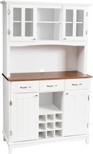 Weißer hoher Küchenschrank