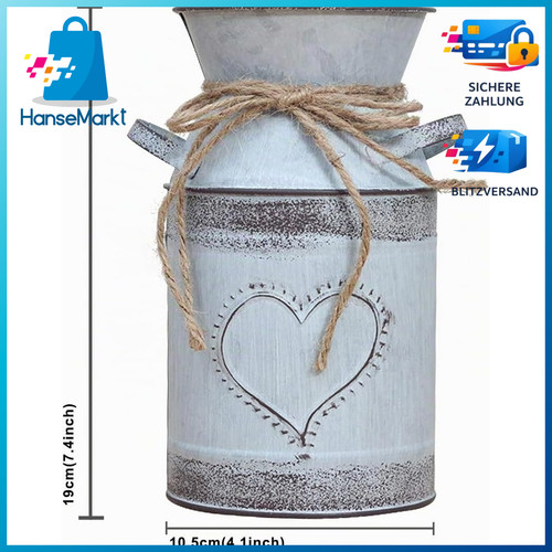 Blumenvase metall herz - metall,