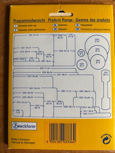 Zweckform vielzweck etiketten - , vielzweck-etiketten