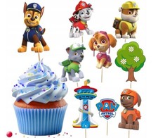 Paw Patrol Torten TOPPER Kuchen Geburtstagstorte Cake Aufkleber Tortenstecker