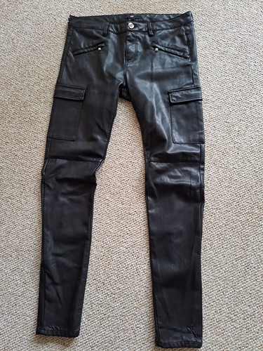 Kunstleder damen hose mit - h&m,