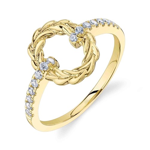14k gelbgold diamant kranz - gelbgold,