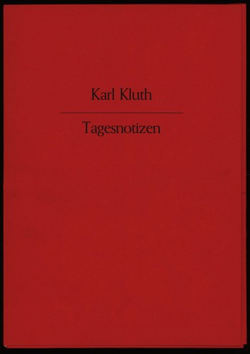 Kluth tagesnotizen - kluth,,