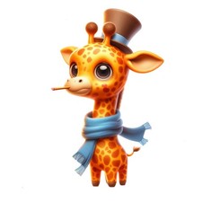 9x Sticker Funny Giraffe Car