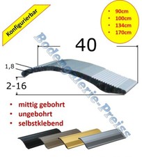 2-16mm Anpassungsprofil Abschlussprofil, Übergangsprofil gebohrt, selbstlebend