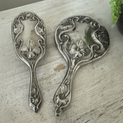 Jugendstil spiegel pinsel - jugendstil, spiegel-pinsel-set