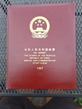 China Briefmarken 1987 im Album
