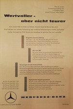 ★ MERCEDES-BENZ Wertvoll Auto Werbung aus Zeitschriften 1957 50er Jahre- Sammler