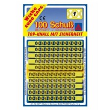 1 Schuss = 100 Schuss Blister Munition Amorces Schuß Einzelschuss Fasching
