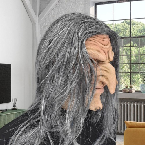 Gruselige hexen maske haare - gruselige,