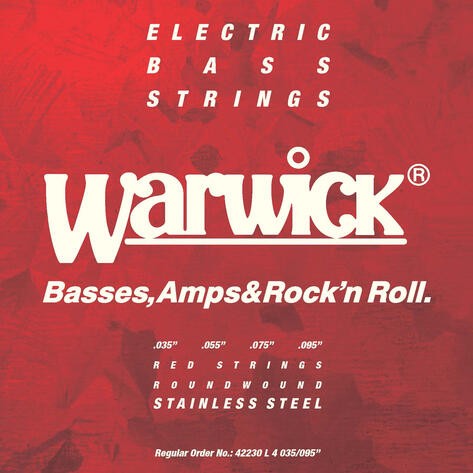 Warwick red strings bass - red,