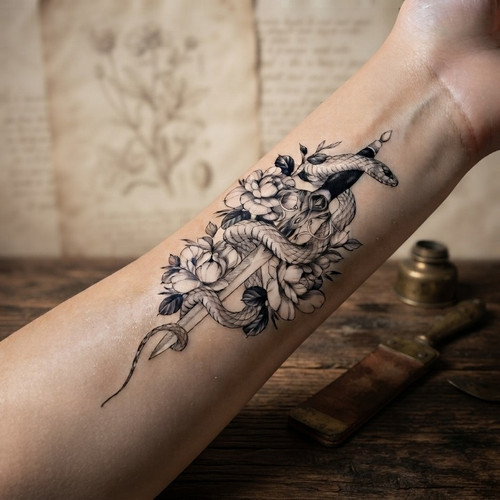 Temporäres fake tattoo - temporäres,