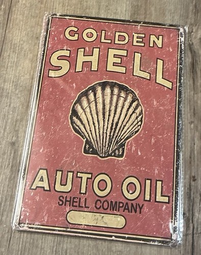 Shell motor oil retro metal - shell,