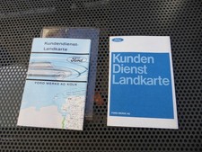 2 alte Ford Kundendienst-Landkarten - Faltkarten