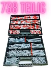 Fischer DUOPOWER Sortiment Dübel 5 6 8 10mm Kurz/Lang +Schrauben 738 TEILE