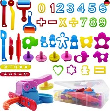 Juxtaposia 41 Stück Knete Zubehör, Play Doh Knete Set enthält eine Nu