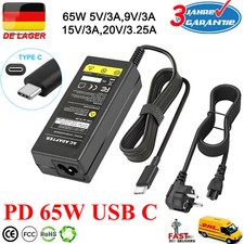 65W TYP-C USB-C Ladegerät Netzteil  für Lenovo Dell Acer HP Samsung Sony ASUS