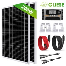 200W Wohnmobil Set Solaranlage Komplettpaket Solarmodul Mit Montage PV Halterung