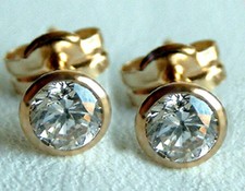 ECHT GOLD *** 1 Paar Zirkonia