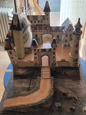 Ritterburg Holz 56x50cm Mittelalterlich Antik handgefertigt