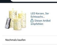 Led. Echtwachskerzen, 3 Stück Mit Timer