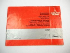 Deutz Fahr KM24 Kreiselmäher Ersatzteilliste Spare Parts List 1979