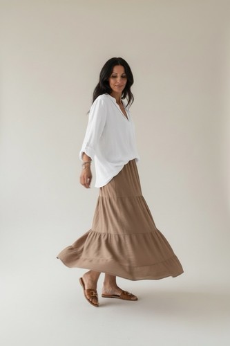 Rock lang leinen neu - lang, 44