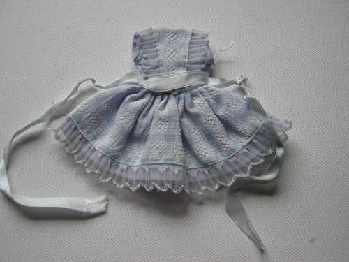 Vintage puppenkleid blau - vintage,