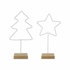 Leonardo Natale Stern oder Tannenbaum Dekoration Raum Verschönerung Weiß H21.5cm