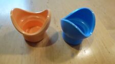 Tupperware, Junge Welle Eierbecher, 2 Stück, orange, hellblau