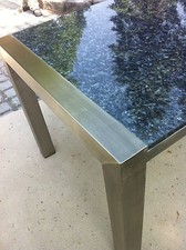 Stahltsich V2A mit Tischplatte