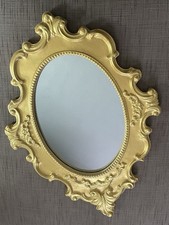 Alter Spiegel Oval Goldrahmen
