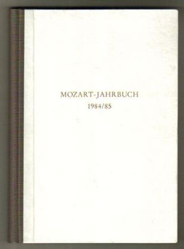 Mozart jahrbuch 1984 - mozart-jahrbuch, 1984/85