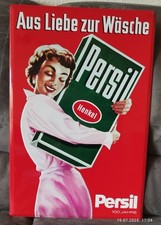 Blechschild, 100Jahre Persil, geprägt. Ca 60x40cm. Aus Liebe zur Wäsche, Reklame