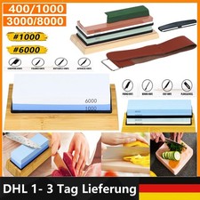 Schleifstein-set 400/1000 3000/8000 Messerschärfer Abziehstein Wetzstein Premium