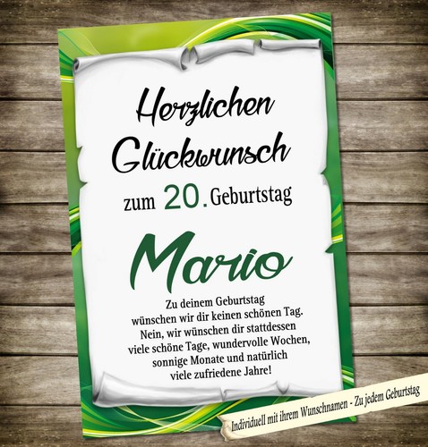 Urkunde 40 50 60 70 - 20,