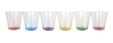 6 teiliges Gläserset farbig Color Retro Design – Trinkgläser Wassergläser 310 ml