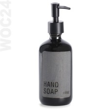 Pump-Seifenspender Seifen Spender Steingut Kunststoff grau schwarz Bad Küche