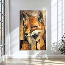Fuchs Leinwandbild kubistisch
