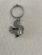 Schlüsselanhänger Eichhörnchen ?️ mit Nuss und Swarovski Stein als Auge 