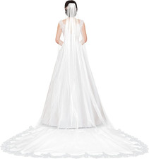 Amosfun Hochzeitsschleier Lang